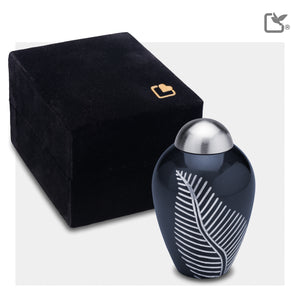 Keepsake Midnight Leaf Cremation Urn - COMFORT™ by LoveUrns®