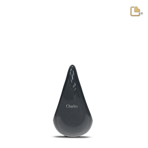 Keepsake TearDrop Brushed Pewter Midnight Cremation Urn