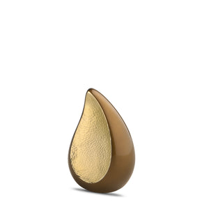 Keepsake  TearDrop Hammered Gold Bronze Cremation Urn