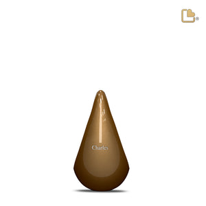 Keepsake  TearDrop Hammered Gold Bronze Cremation Urn