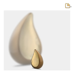 Keepsake  TearDrop Hammered Gold Bronze Cremation Urn