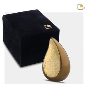 Keepsake  TearDrop Hammered Gold Bronze Cremation Urn