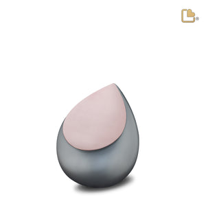 Drop Keepsake Urn French Grey & Brushed Rose Gold