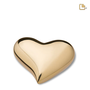 Heart Bright Gold Cremation Urn