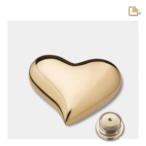 Heart Bright Gold Cremation Urn