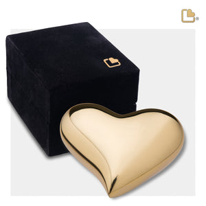 Heart Bright Gold Cremation Urn