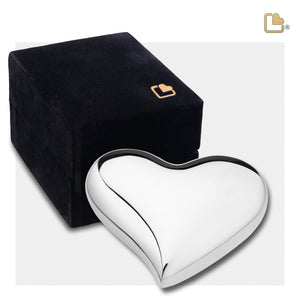 Heart Bright Silver Cremation Urn