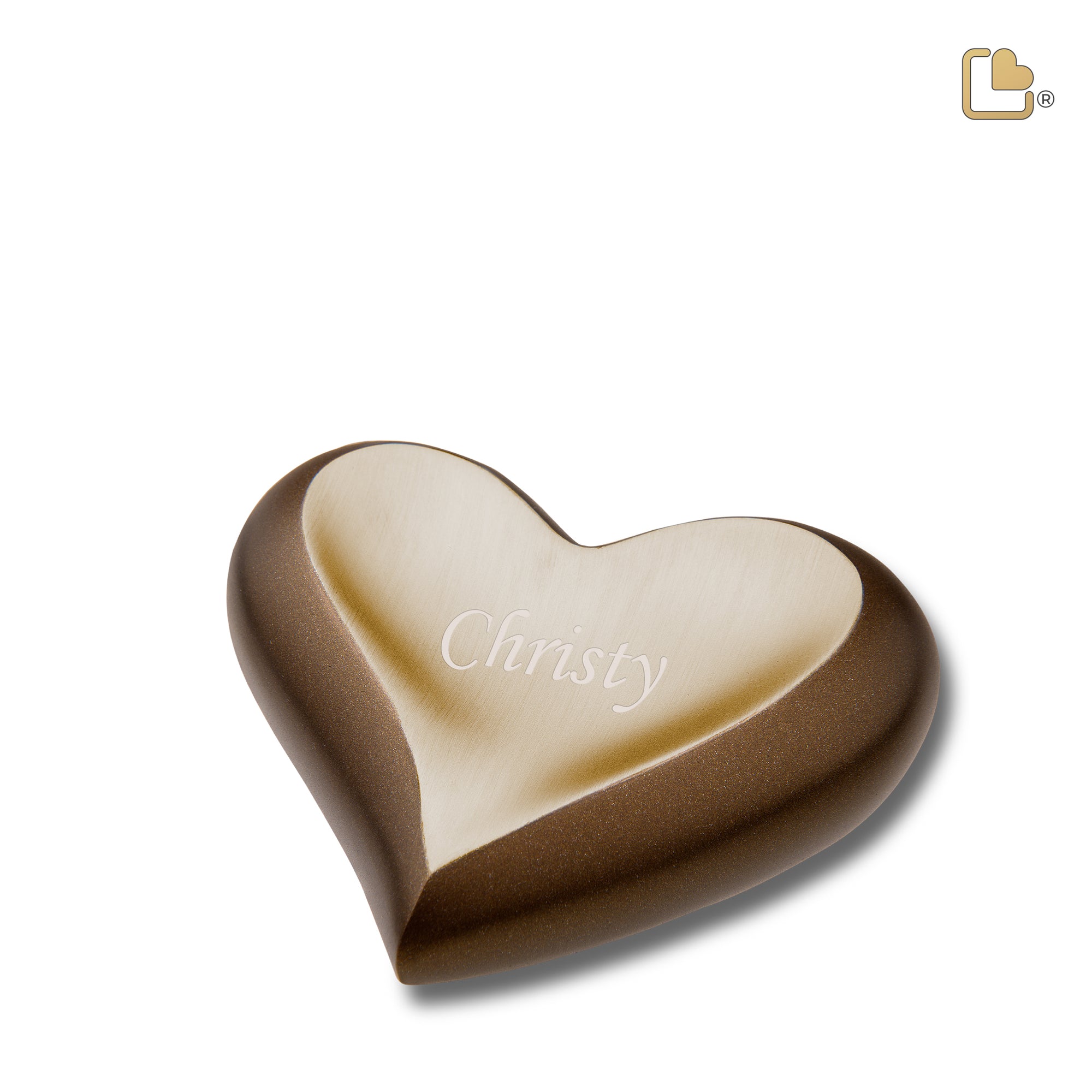 Heart Auburn Gold Cremation Urn