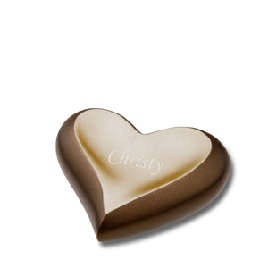 Heart Auburn Gold Cremation Urn