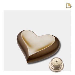 Heart Auburn Gold Cremation Urn