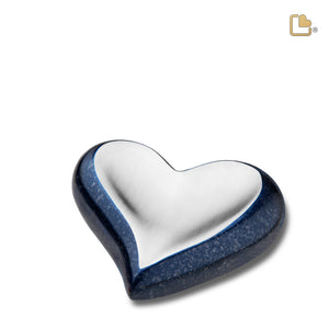 Heart Speckled Indigo Cremation Urn