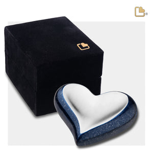 Heart Speckled Indigo Cremation Urn