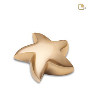 Star Brushed Gold Cremation Urn