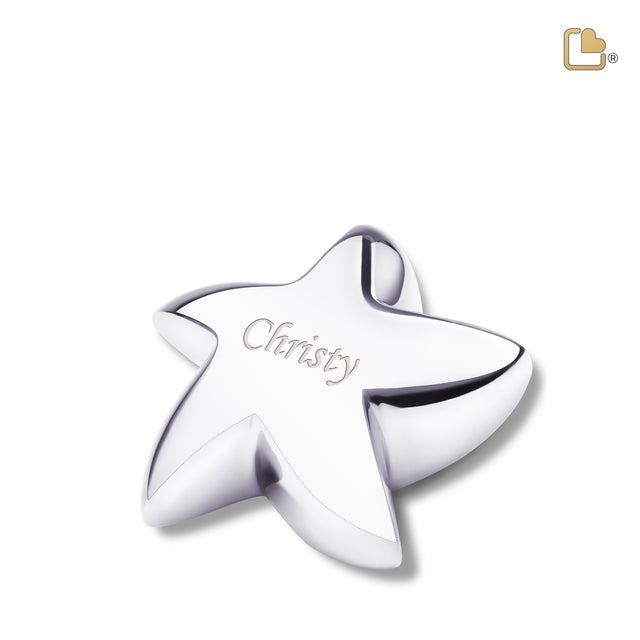 Star Bright Silver Cremation Urn