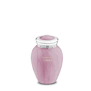 Blessingª Keepsake Urn Pearl Pink & Polished Silver