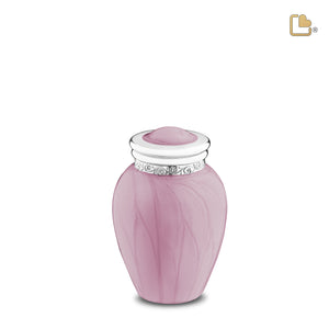 Blessingª Keepsake Urn Pearl Pink & Polished Silver