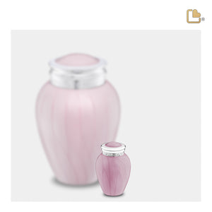 Blessingª Keepsake Urn Pearl Pink & Polished Silver