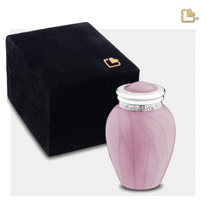 Blessingª Keepsake Urn Pearl Pink & Polished Silver