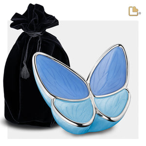 Medium Wings of Hope Butterfly Blue Cremation Urn