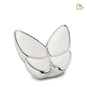 Medium Wings of Hope Butterfly Pearl Cremation Urn