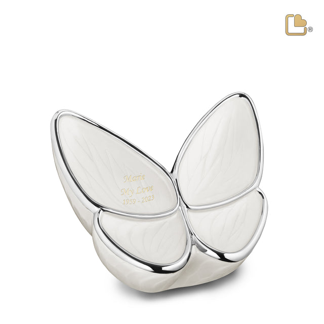 Medium Wings of Hope Butterfly Pearl Cremation Urn