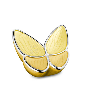 Wings of Hopeª️ Medium Urn Pearl Yellow & Polished Silver