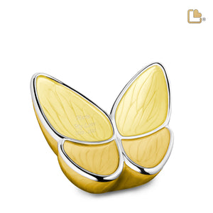 Medium Wings of Hope Butterfly Pearl Yellow Cremation Urn