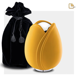 Tulip Medium Urn Yellow & Polished Silver