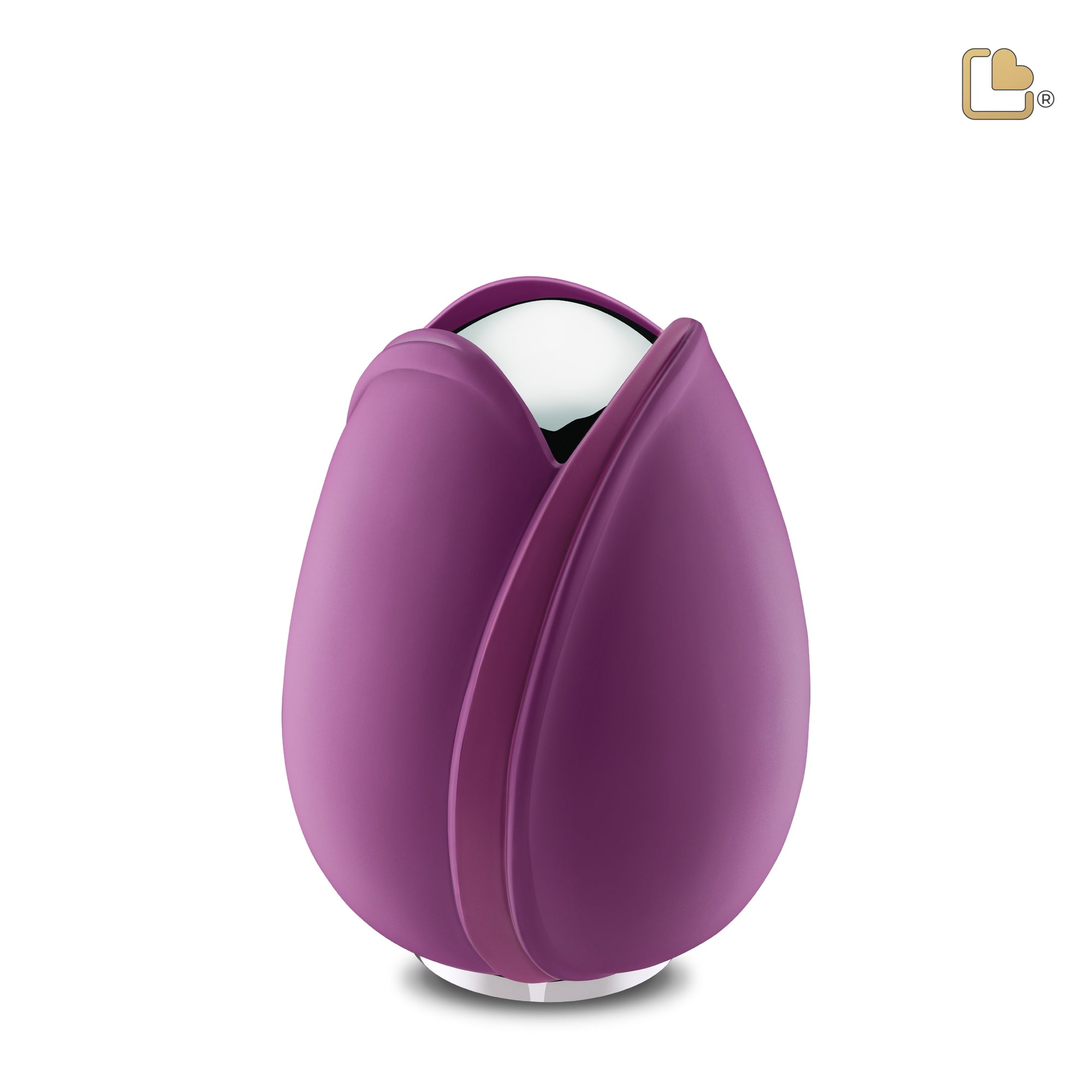 Tulipª Medium Urn Purple & Polished Silver