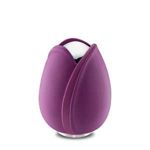 Tulipª Medium Urn Purple & Polished Silver