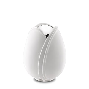 Tulipª Medium Urn White & Polished Silver