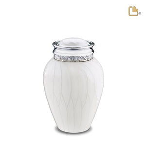 Medium Blessing Pearl Silver Cremation Urn