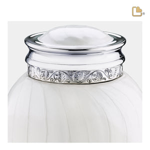 Medium Blessing Pearl Silver Cremation Urn