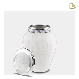 Medium Blessing Pearl Silver Cremation Urn