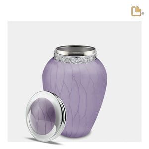 Medium Blessing Pearl Lavender Silver Cremation Urn