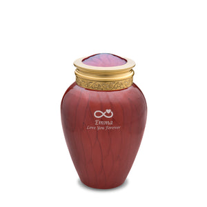 Medium Blessing Pearl Crimson Cremation Urn