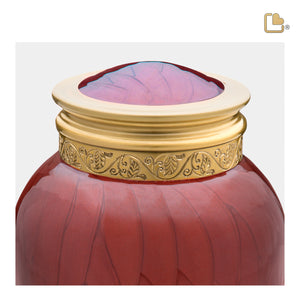 Medium Blessing Pearl Crimson Cremation Urn