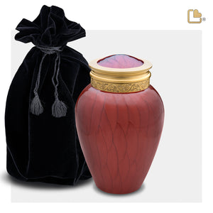 Medium Blessing Pearl Crimson Cremation Urn