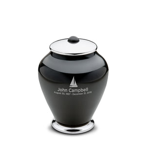 Medium Tall Simplicity Midnight Cremation Urn - COMFORT™ by LoveUrns®