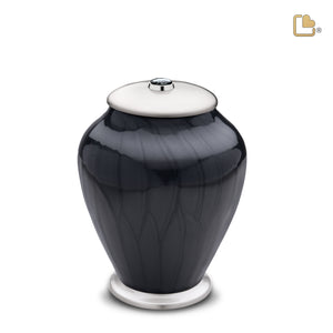 Medium Tall Simplicity Midnight Pearl Cremation Urn - COMFORT™ by LoveUrns®