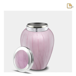 Blessingª Medium Urn Pearl Pink & Polished Silver