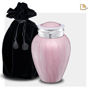 Blessingª Medium Urn Pearl Pink & Polished Silver