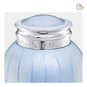 Blessingª Medium Urn Pearl Blue & Polished Silver