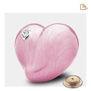 Medium LoveHeart Pink Cremation Urn