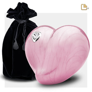 Medium LoveHeart Pink Cremation Urn