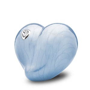 Medium LoveHeart Blue Cremation Urn