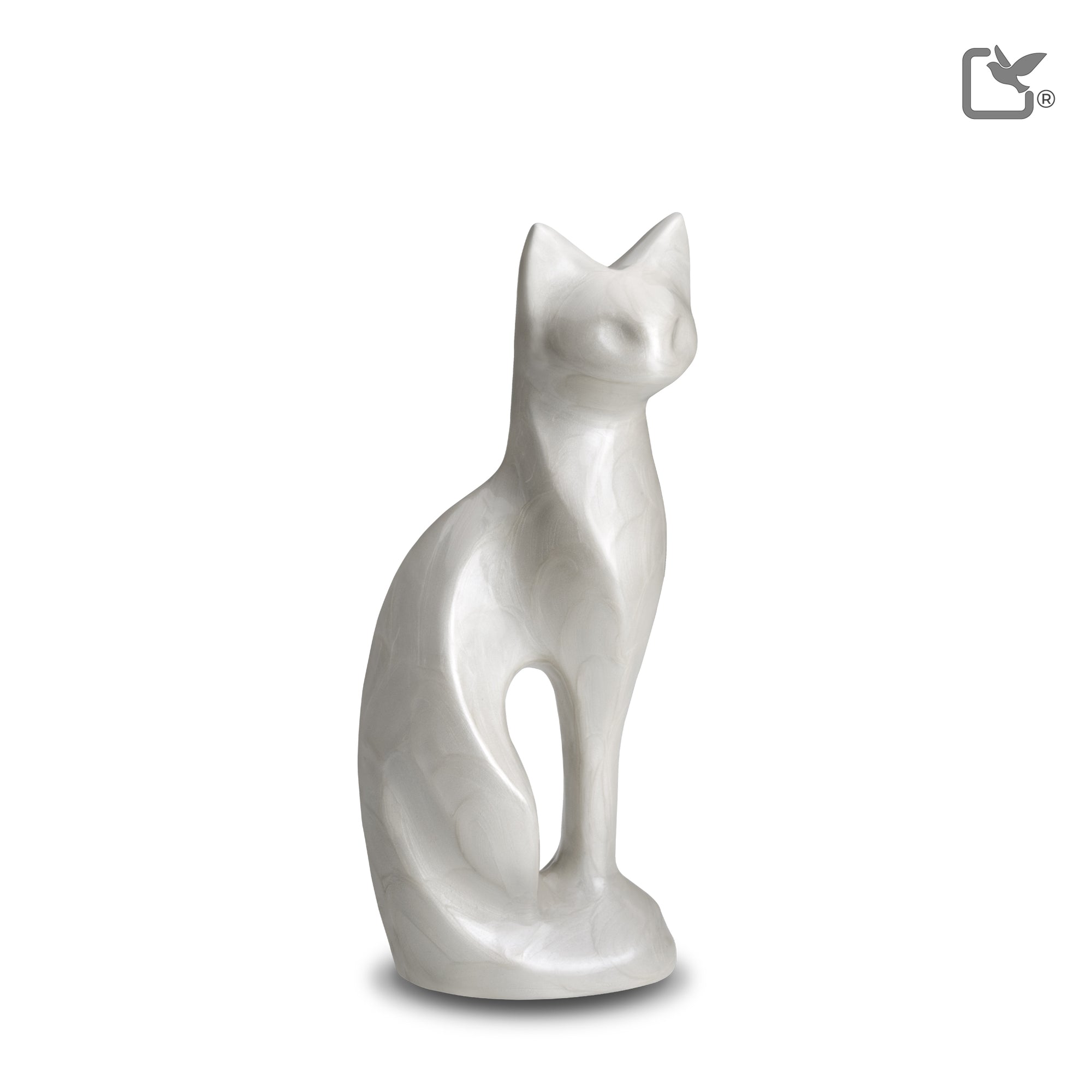 Cat White Pet Urn