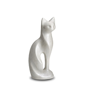 Cat White Pet Urn