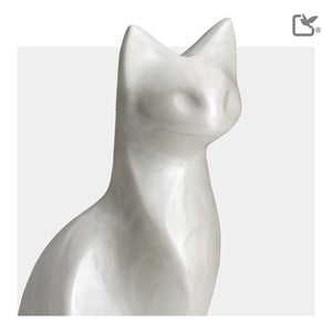 Cat White Pet Urn