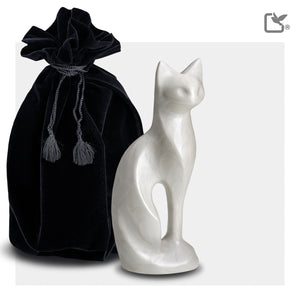 Cat White Pet Urn